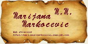 Marijana Markočević vizit kartica